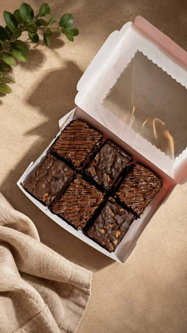 Assorted fudgy brownies packed as a gift box, brownies in Navalur and Sholinganallur